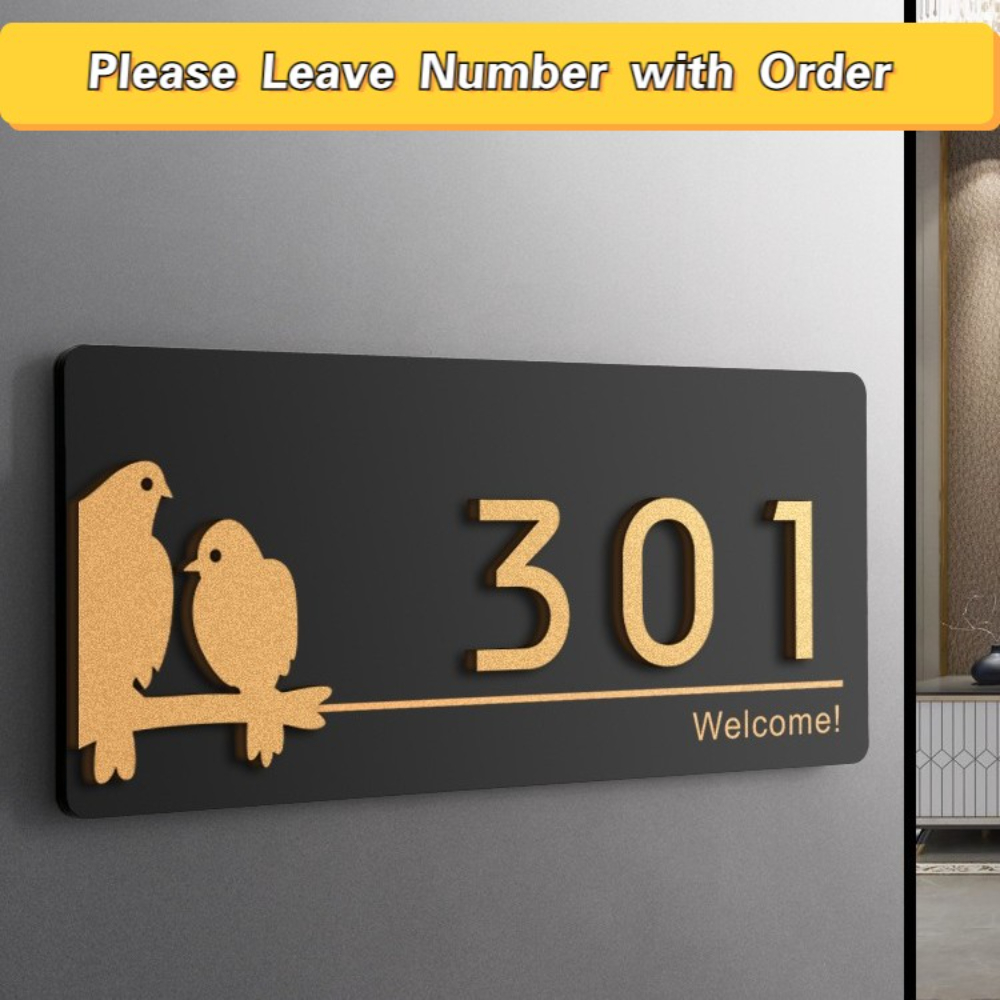 Address Home Office - لوحات باب أكريليك مخصصة ، رقم