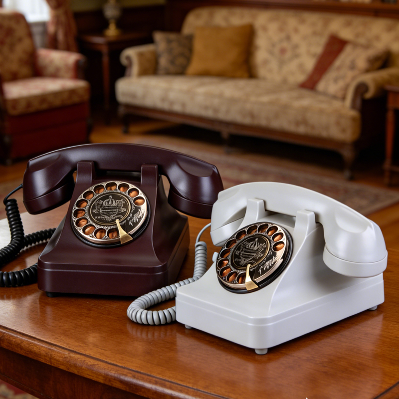 Home Office Call Center - هاتف أرضي عتيق دوار بدون سلك