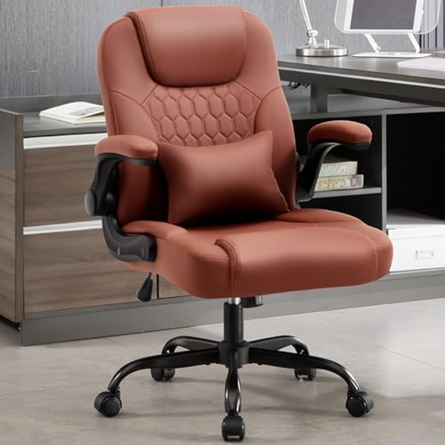 Ergonomic Office Chair - كرسي مكتب تنفيذي من الجلد الصناعي،