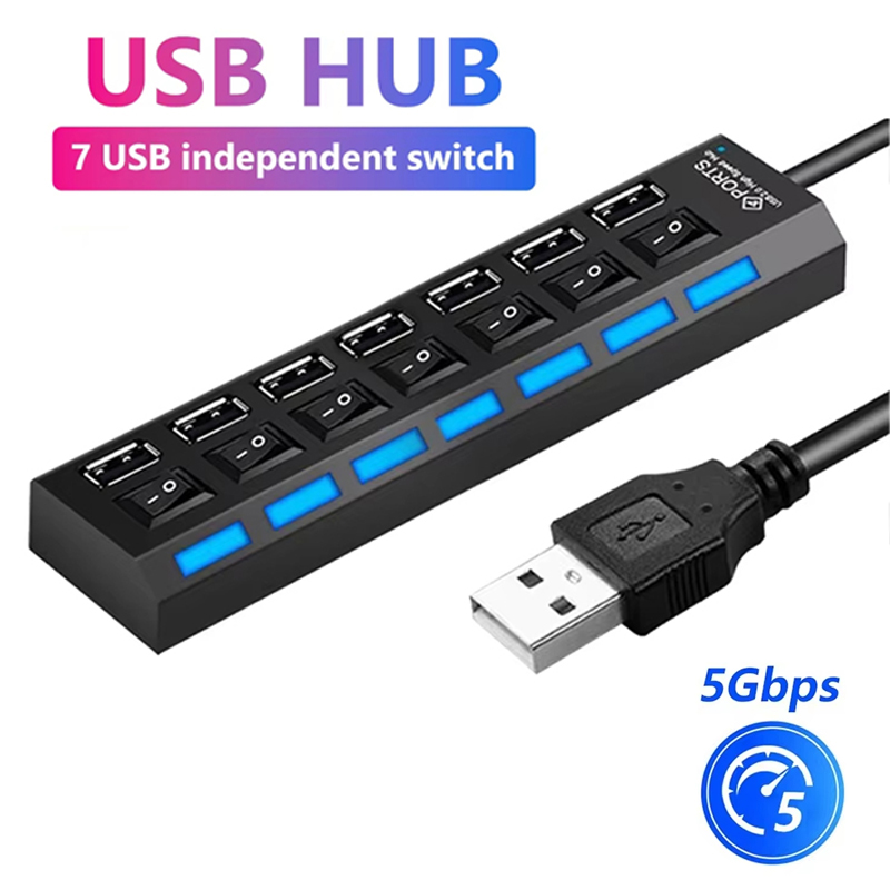 Home Or Office Use - موزع USB 2.0 بـ 7 منافذ