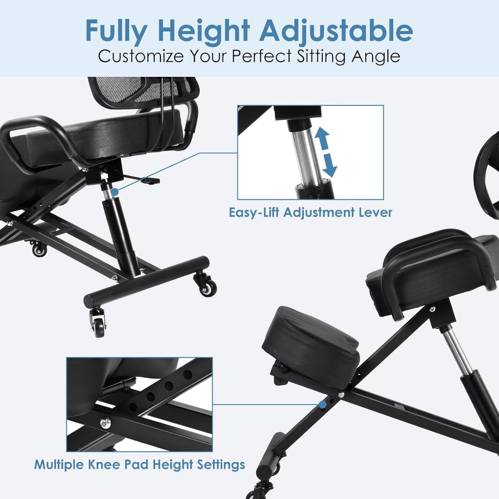 كرسي ركوع قابل للتعديل مع مسند - مراجعة Ergonomic Office Chair وسعره
