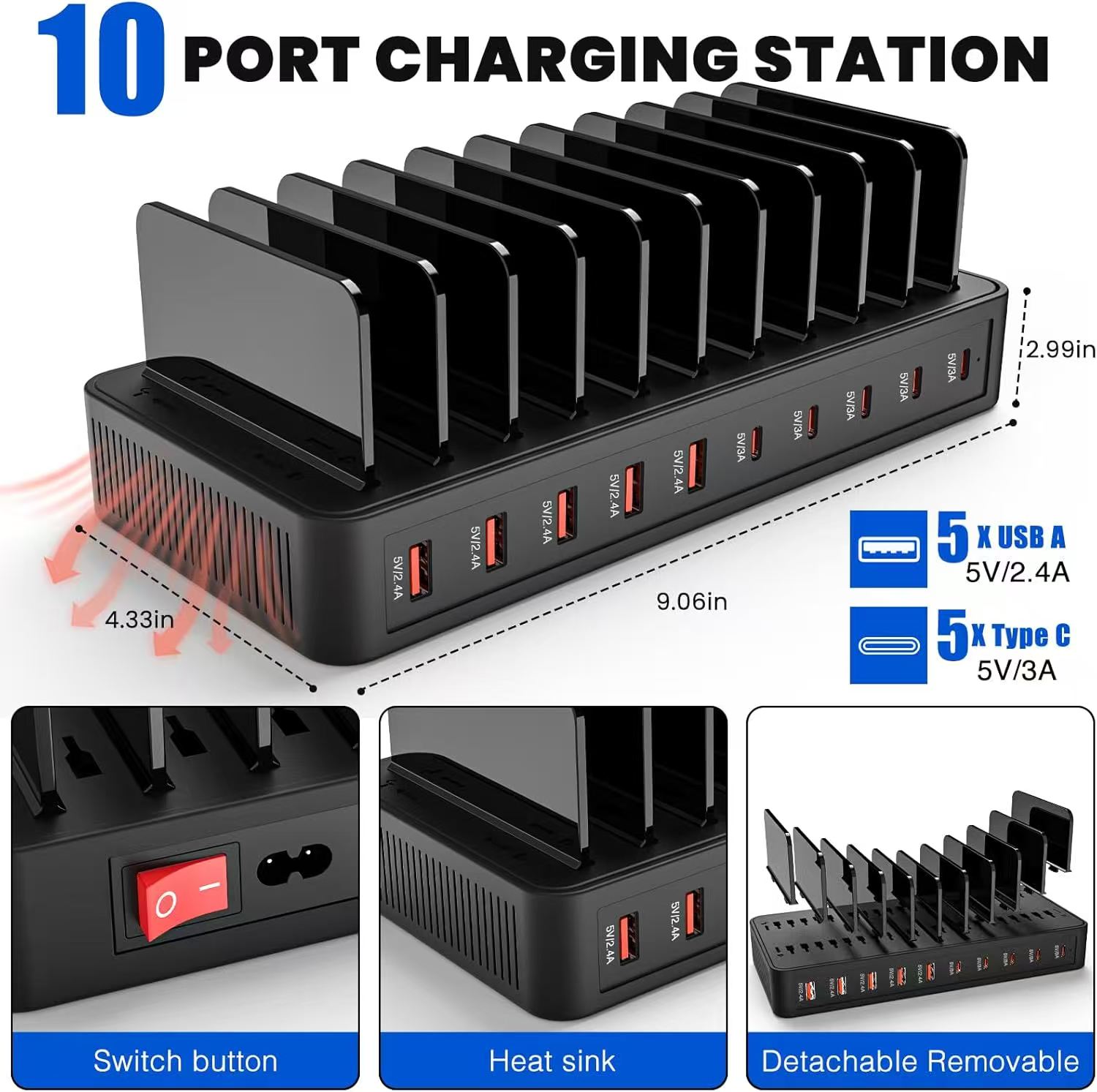 حامل شاحن Power Hub بقدرة 100  - مراجعة Home Office Vivo وسعره