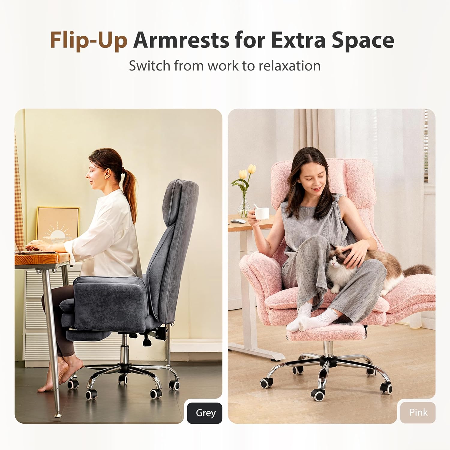كرسي مكتب كبير الحجم، بمساند ذ - مراجعة Ergonomic Office Chair وسعره