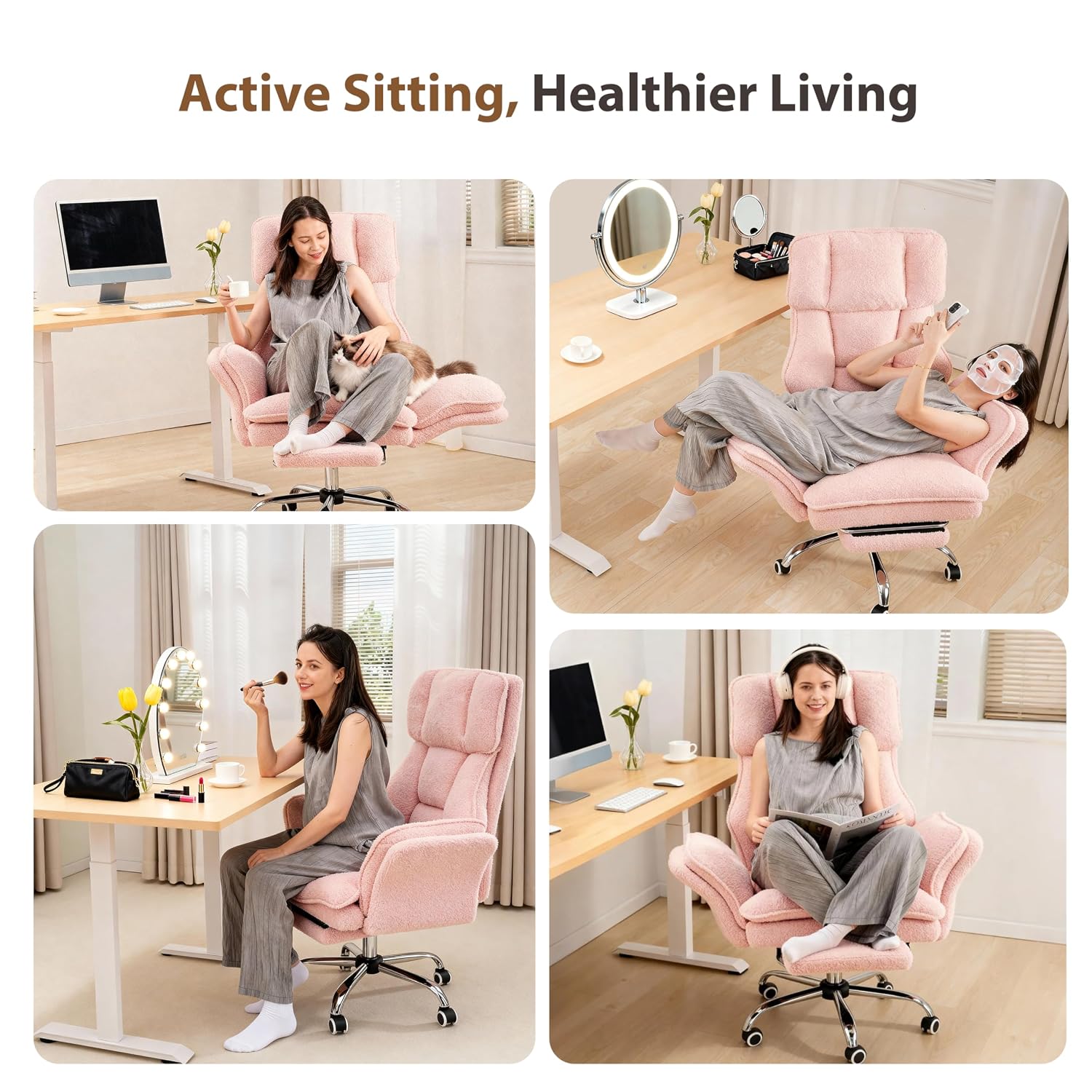 كرسي مكتب كبير الحجم، بمساند ذ - مراجعة Ergonomic Office Chair وسعره