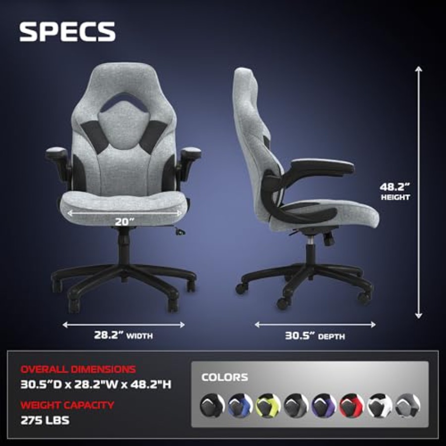 كرسي ألعاب مريح للبالغين، قماش - مراجعة Ergonomic Office Chair وسعره