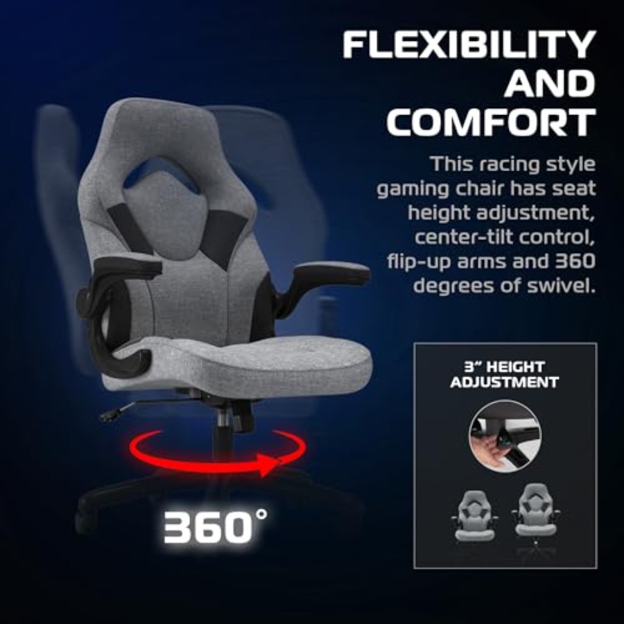 كرسي ألعاب مريح للبالغين، قماش - مراجعة Ergonomic Office Chair وسعره