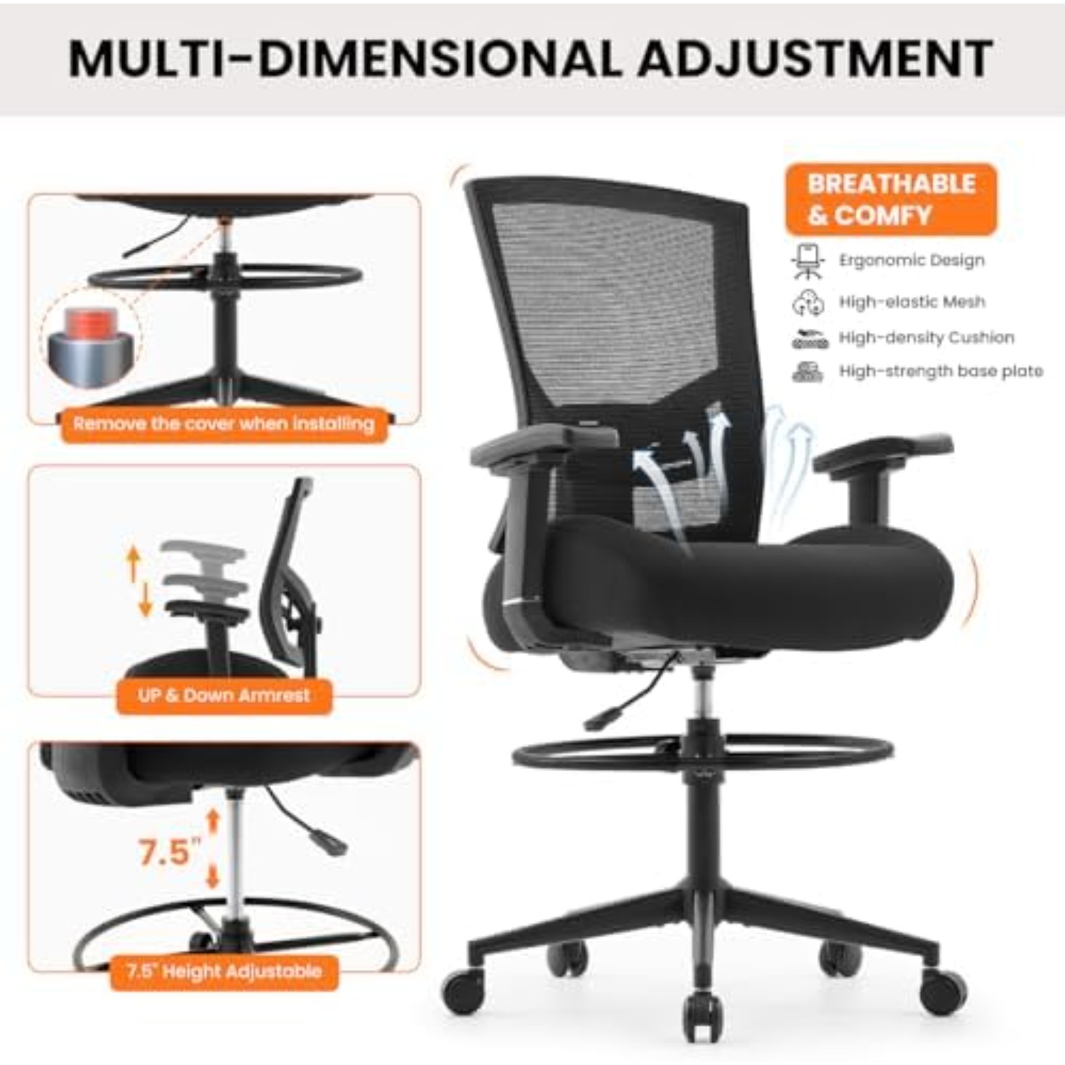 كرسي رسم بوزن 500 رطل، كرسي مك - مراجعة Ergonomic Office Chair وسعره