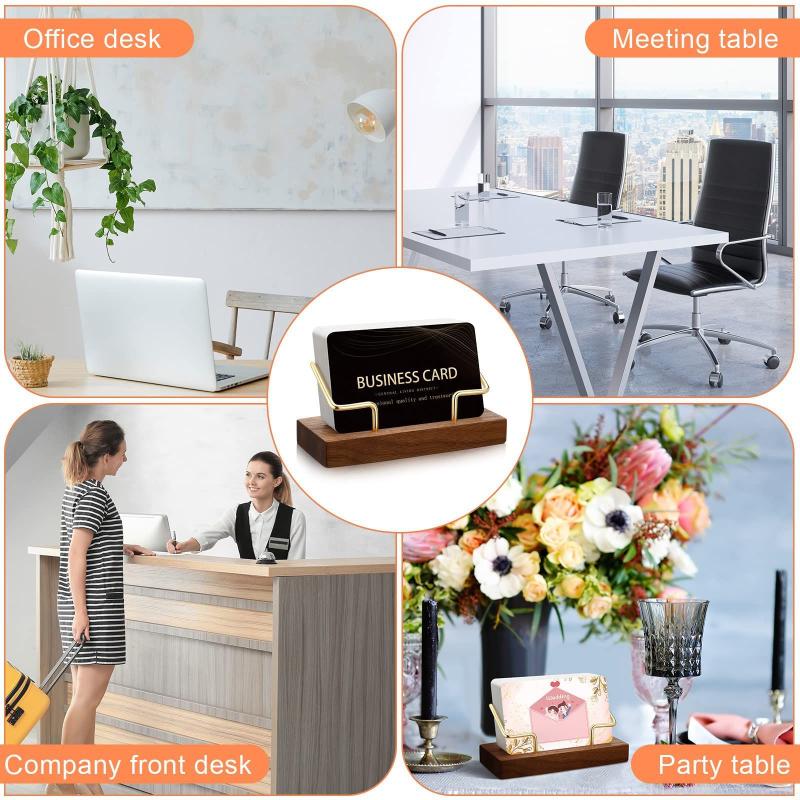 【A8】حامل بطاقات عمل خشبي، منظم - مراجعة Home Or Office Use وسعره