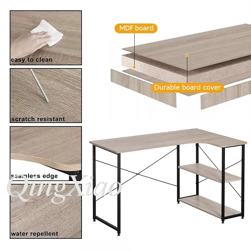 مكتب زاوية على شكل حرف L مع رف - مراجعة Home Office With Bookshelves وسعره