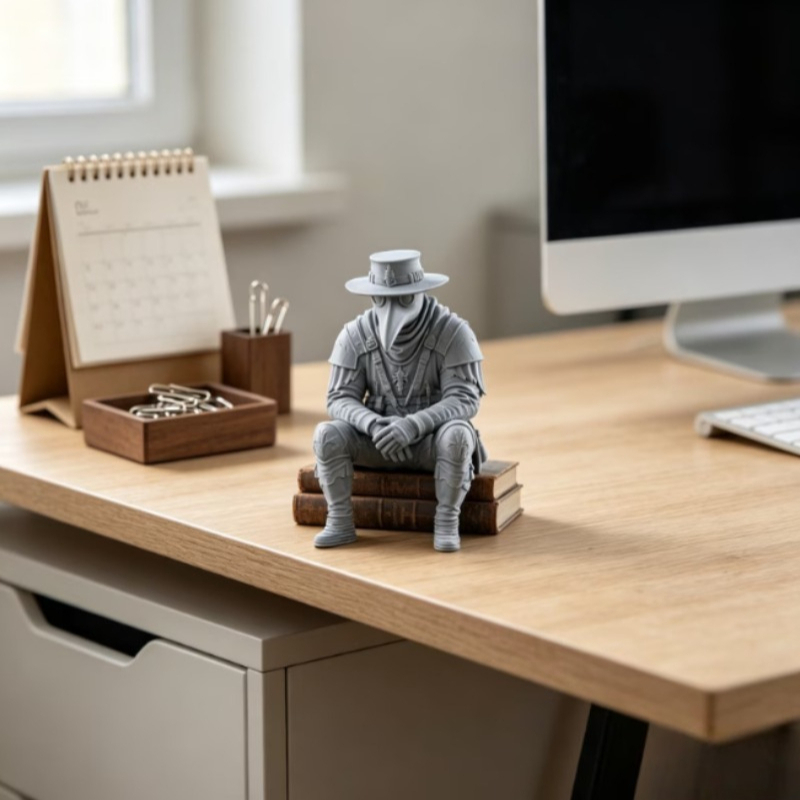 تمثال طبيب الطاعون للديكور الم - مراجعة Home Office With Bookshelves وسعره