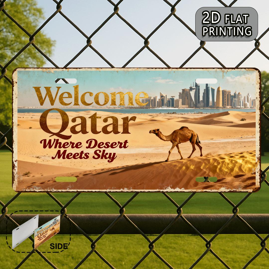 لافتة ترحيبية بتصميم جمل قطر - - مراجعة Home Office Qatar وسعره