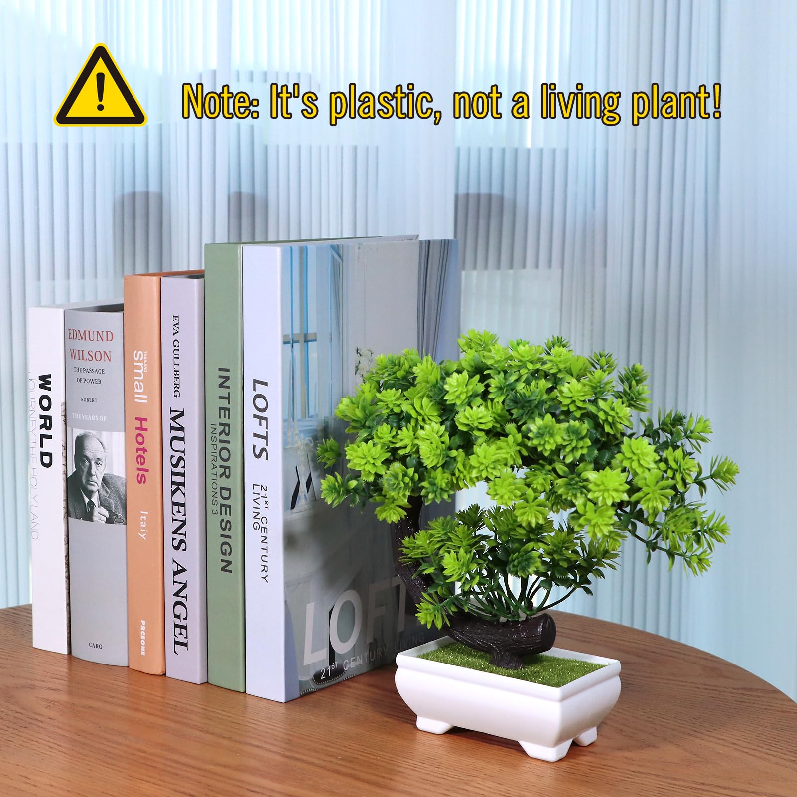 نباتات صناعية صغيرة على شكل زه - مراجعة Home Office With Bookshelves وسعره