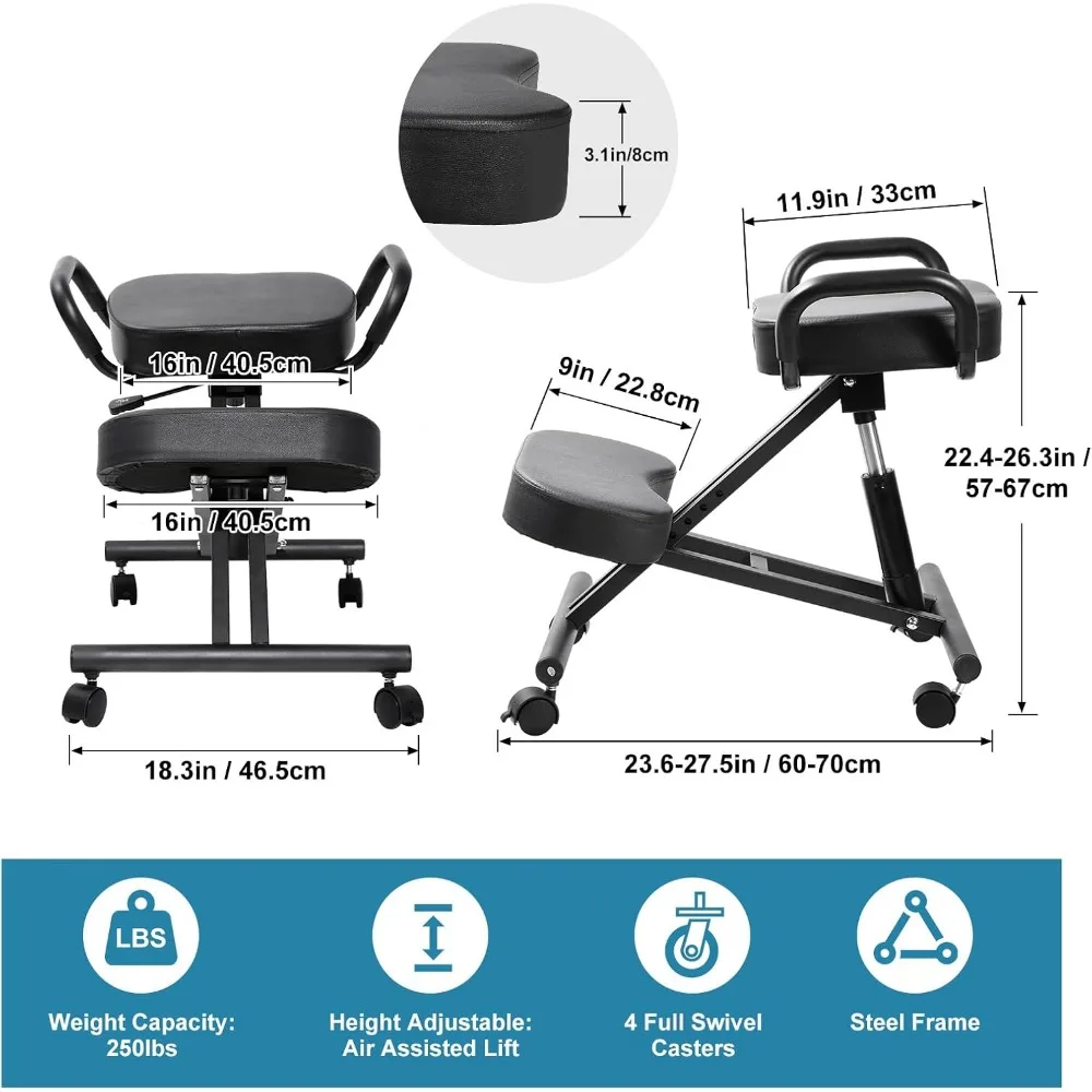 كرسي ركوع مريح لتصحيح وضعية ال - مراجعة Ergonomic Office Chair وسعره