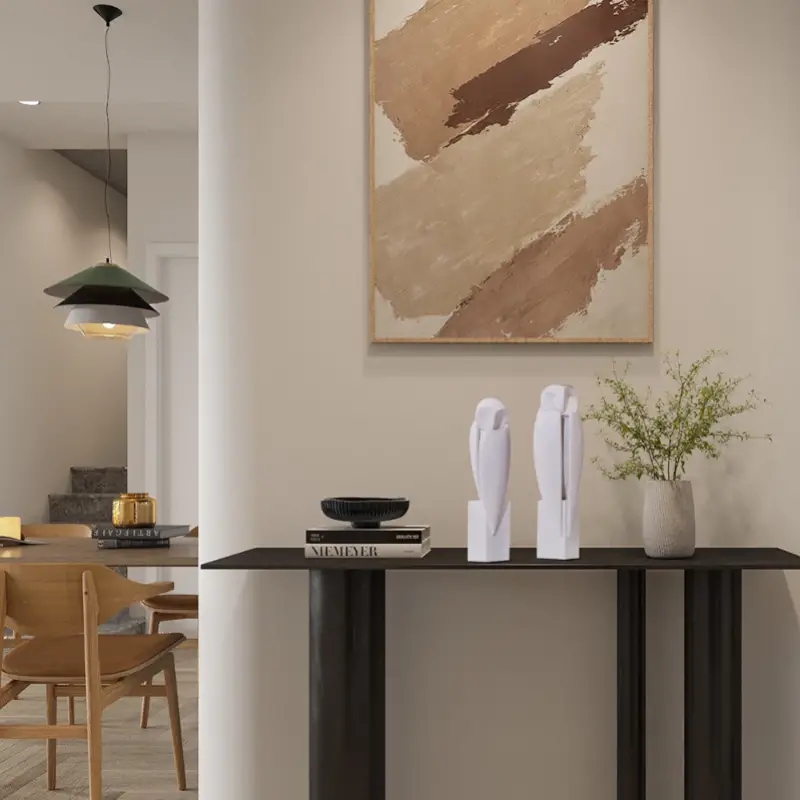 تمثال بومة بسيط لتزيين المنزل  - مراجعة Home Office With Bookshelves وسعره